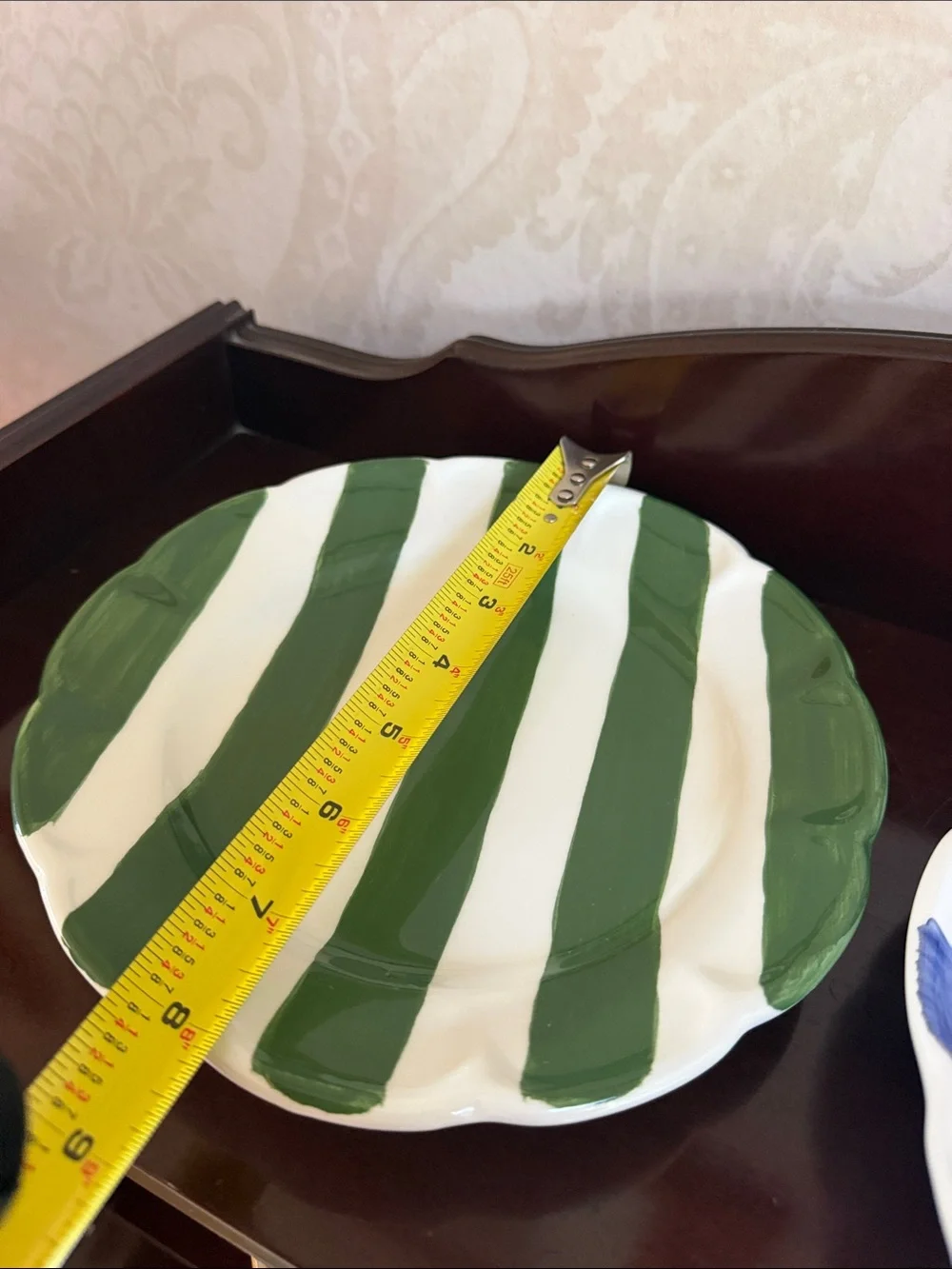 Italian hand made Striped Ceramic plate/ bowl